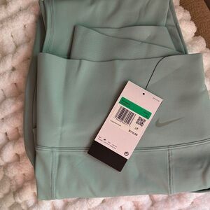 Nike Light Mint Green High-Waist Leggings with Swoosh